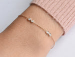 0.19 ctw Diamond Station Bezel Bracelet 