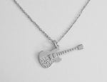 Diamond Guitar Pendant Necklace in 10k, 14k, and 18k Gold