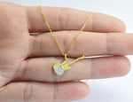 Diamond Guitar Pendant Necklace in 10k, 14k, and 18k Gold