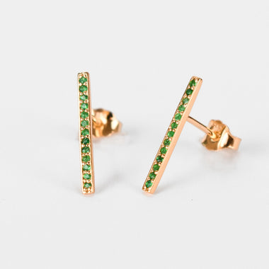 rose_gold_stone_emerald_bar_stud_earrings_jewels_by_tarry