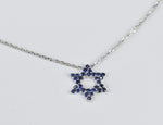 Star Of David Sapphire Necklace 