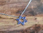 Star Of David Sapphire Necklace 