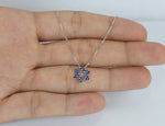 Star Of David Sapphire Necklace 