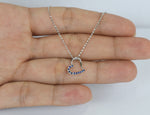 Genuine Sapphire Heart Necklace 