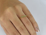 Natural Emerald Ring Set in 10k 14k 18k Solid Gold