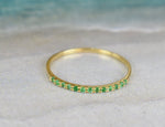 Emerald Half Eternity Ring