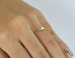 18K Yellow gold / Size 6.75 / Emerald Hamsa Hand Ring / Gold Ring / Delicate Stacking Ring / Protection Good Luck Ring / NXDOJDR977/01 - Jewels By Tarry