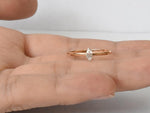 18K Rose gold Size 7 / Marquise Ring / Engagement Diamond Ring / Wedding Ring / Marquise Cut Diamond / Solitaire Ring / NXDOJGD36/22/01 - Jewels By Tarry